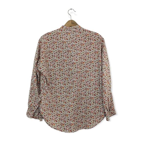 Abercrombie & Fitch Floral Tie Neck Long Sleeve Blouse Size XS - Picture 2 of 8